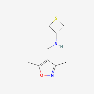 N-((3,5-Dimethylisoxazol-4-yl)methyl)thietan-3-amine