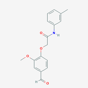 molecular formula C17H17NO4 B1298173 2-(4-甲酰基-2-甲氧基苯氧基)-N-(3-甲基苯基)乙酰胺 CAS No. 31539-30-7