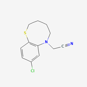 2-(8-Chloro-2,3,4,5-tetrahydro-6H-benzo[b][1,4]thiazocin-6-yl)acetonitrile