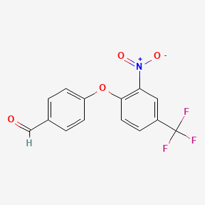 molecular formula C14H8F3NO4 B1298183 4-[2-硝基-4-(三氟甲基)苯氧基]苯甲醛 CAS No. 428467-15-6