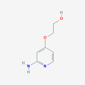 molecular formula C7H10N2O2 B12981840 2-((2-Aminopyridin-4-yl)oxy)ethanol 