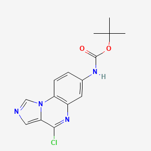 molecular formula C15H15ClN4O2 B12981843 tert-Butyl (4-chloroimidazo[1,5-a]quinoxalin-7-yl)carbamate 