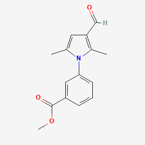 molecular formula C15H15NO3 B1298188 methyl 3-(3-formyl-2,5-dimethyl-1H-pyrrol-1-yl)benzoate CAS No. 428473-45-4