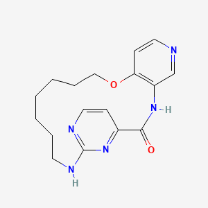 molecular formula C17H21N5O2 B12981899 8,9,10,11,12,13,14,15-Octahydro-3,7-nitrilo-7H-pyrido[4,3-b][1,4,9,11]oxatriazacyclooctadecin-2(1H)-one 