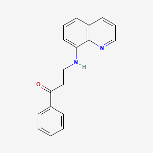 molecular formula C18H16N2O B1298192 1-Phenyl-3-(quinolin-8-ylamino)propan-1-one CAS No. 62365-94-0