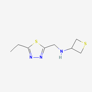 N-((5-Ethyl-1,3,4-thiadiazol-2-yl)methyl)thietan-3-amine