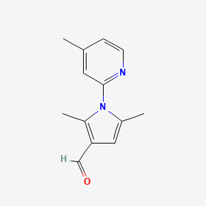 molecular formula C13H14N2O B1298195 2,5-Dimethyl-1-(4-methylpyridin-2-YL)-1H-pyrrole-3-carbaldehyde CAS No. 445428-51-3