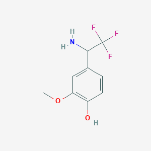 4-(1-Amino-2,2,2-trifluoroethyl)-2-methoxyphenol