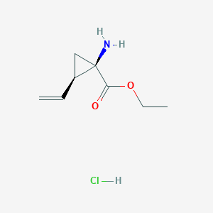 molecular formula C8H14ClNO2 B12982009 (1R,2R)-Ethyl 1-amino-2-vinylcyclopropanecarboxylate hydrochloride 