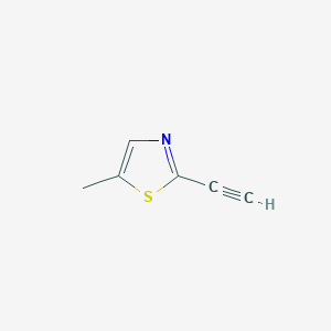 molecular formula C6H5NS B12982015 2-Ethynyl-5-methylthiazole 