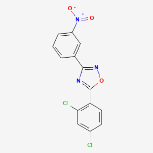 molecular formula C14H7Cl2N3O3 B1298202 5-(2,4-Dichlorophenyl)-3-(3-nitrophenyl)-1,2,4-oxadiazole CAS No. 694521-58-9