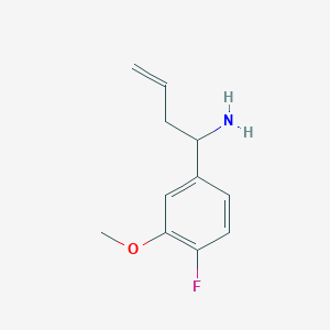 molecular formula C11H14FNO B12982063 1-(4-Fluoro-3-methoxyphenyl)but-3-en-1-amine 