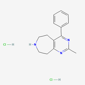 2-Methyl-4-phenyl-6,7,8,9-tetrahydro-5H-pyrimido[4,5-d]azepine dihydrochloride