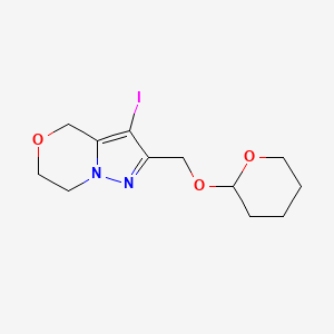 3-Iodo-2-(((tetrahydro-2H-pyran-2-yl)oxy)methyl)-6,7-dihydro-4H-pyrazolo[5,1-c][1,4]oxazine