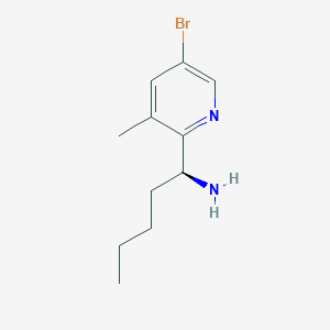 molecular formula C11H17BrN2 B12982124 (S)-1-(5-Bromo-3-methylpyridin-2-yl)pentan-1-amine 