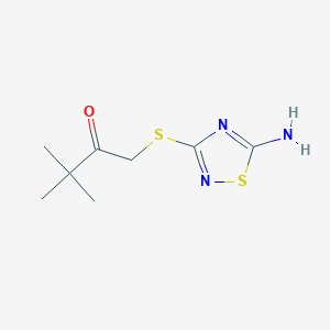 1-((5-Amino-1,2,4-thiadiazol-3-yl)thio)-3,3-dimethylbutan-2-one