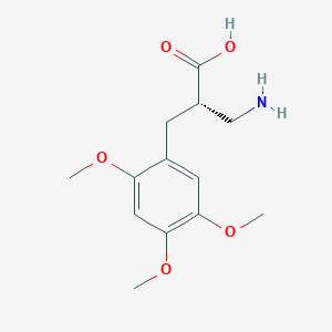 molecular formula C13H19NO5 B12982179 (S)-3-Amino-2-(2,4,5-trimethoxybenzyl)propanoic acid 