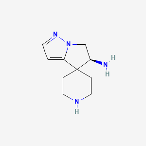 molecular formula C10H16N4 B12982189 (S)-5',6'-Dihydrospiro[piperidine-4,4'-pyrrolo[1,2-b]pyrazol]-5'-amine 