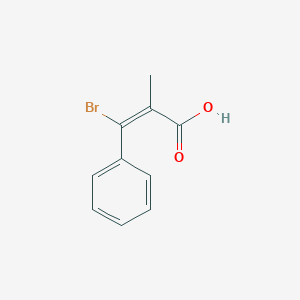 molecular formula C10H9BrO2 B12982206 (E)-3-Bromo-2-methyl-3-phenylacrylic acid 