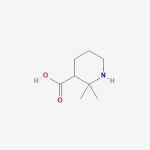 molecular formula C8H15NO2 B12982210 2,2-Dimethylpiperidine-3-carboxylic acid 