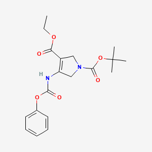 1-(tert-Butyl) 3-ethyl 4-((phenoxycarbonyl)amino)-2,5-dihydro-1H-pyrrole-1,3-dicarboxylate