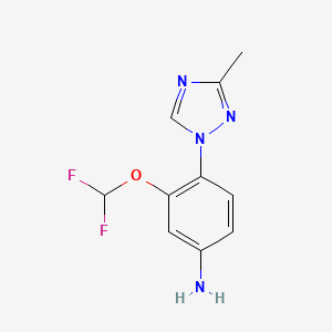 3-(Difluoromethoxy)-4-(3-methyl-1H-1,2,4-triazol-1-yl)aniline