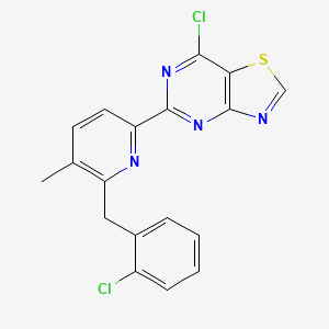 7-Chloro-5-(6-(2-chlorobenzyl)-5-methylpyridin-2-yl)thiazolo[4,5-d]pyrimidine