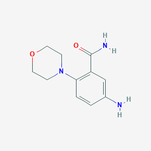 molecular formula C11H15N3O2 B1298229 5-Amino-2-morpholin-4-yl-benzamide CAS No. 50891-32-2