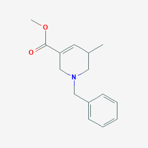 molecular formula C15H19NO2 B12982303 Methyl 1-benzyl-5-methyl-1,2,5,6-tetrahydropyridine-3-carboxylate 