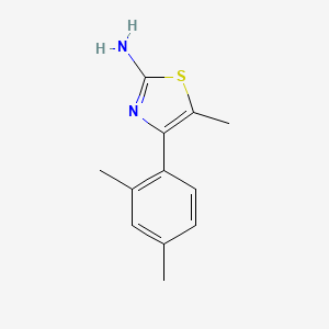 molecular formula C12H14N2S B1298231 4-(2,4-二甲基苯基)-5-甲基-1,3-噻唑-2-胺 CAS No. 438227-56-6