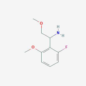 molecular formula C10H14FNO2 B12982327 1-(2-Fluoro-6-methoxyphenyl)-2-methoxyethanamine 