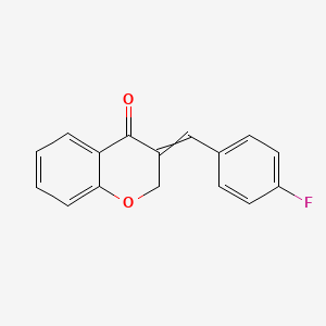 molecular formula C16H11FO2 B1298234 3-[(4-fluorophenyl)methylidene]-3,4-dihydro-2H-1-benzopyran-4-one CAS No. 193406-85-8