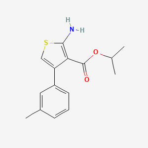 molecular formula C15H17NO2S B1298241 异丙基 2-氨基-4-(3-甲基苯基)噻吩-3-羧酸酯 CAS No. 351157-63-6