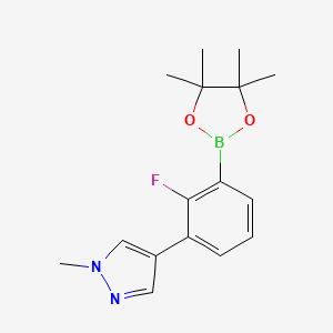 molecular formula C16H20BFN2O2 B12982550 4-(2-Fluoro-3-(4,4,5,5-tetramethyl-1,3,2-dioxaborolan-2-yl)phenyl)-1-methyl-1H-pyrazole 