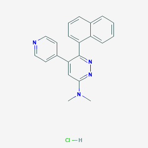 N,N-Dimethyl-6-(naphthalen-1-yl)-5-(pyridin-4-yl)pyridazin-3-amine hydrochloride