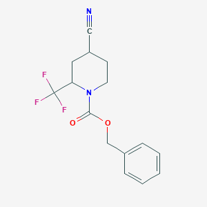 Benzyl 4-cyano-2-(trifluoromethyl)piperidine-1-carboxylate