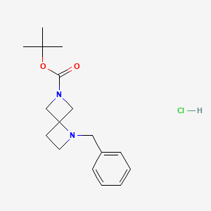 tert-Butyl 1-benzyl-1,6-diazaspiro[3.3]heptane-6-carboxylate hydrochloride