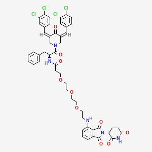 N-((S)-1-(3,5-Bis((Z)-3,4-dichlorobenzylidene)-4-oxopiperidin-1-yl)-1-oxo-3-phenylpropan-2-yl)-3-(2-(2-(2-((2-(2,6-dioxopiperidin-3-yl)-1,3-dioxoisoindolin-4-yl)amino)ethoxy)ethoxy)ethoxy)propanamide