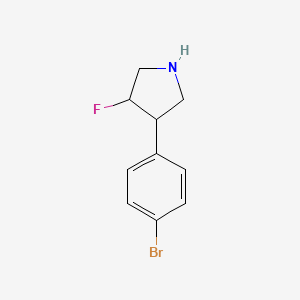 3-(4-Bromophenyl)-4-fluoropyrrolidine