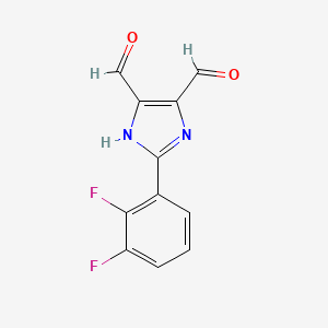 2-(2,3-difluorophenyl)-1H-imidazole-4,5-dicarbaldehyde