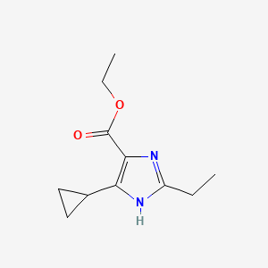 Ethyl 5-cyclopropyl-2-ethyl-1H-imidazole-4-carboxylate