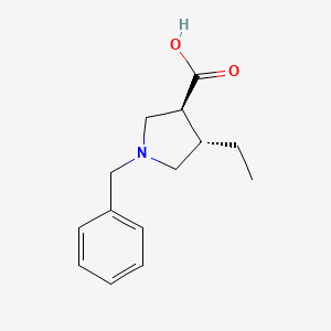 (3S,4S)-1-Benzyl-4-ethylpyrrolidine-3-carboxylic acid