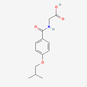 molecular formula C13H17NO4 B1298271 2-[[4-(2-methylpropoxy)benzoyl]amino]acetic Acid CAS No. 51220-56-5