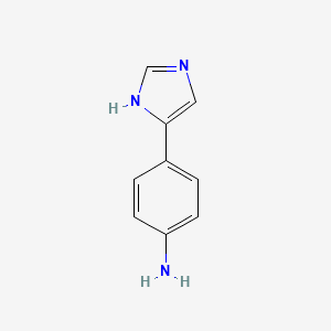 molecular formula C9H9N3 B1298272 4-(1H-咪唑-4-基)苯胺 CAS No. 29528-28-7