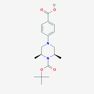 4-((3S,5R)-4-(tert-Butoxycarbonyl)-3,5-dimethylpiperazin-1-yl)benzoic acid