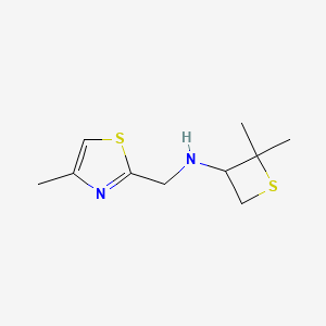 2,2-Dimethyl-N-((4-methylthiazol-2-yl)methyl)thietan-3-amine