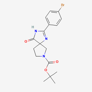 tert-Butyl 2-(4-bromophenyl)-4-oxo-1,3,7-triazaspiro[4.4]non-1-ene-7-carboxylate