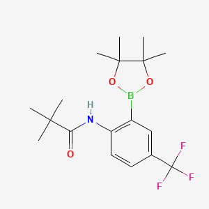 N-(2-(4,4,5,5-Tetramethyl-1,3,2-dioxaborolan-2-yl)-4-(trifluoromethyl)phenyl)pivalamide