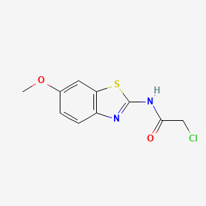 molecular formula C10H9ClN2O2S B1298287 2-chloro-N-(6-methoxy-1,3-benzothiazol-2-yl)acetamide CAS No. 3427-30-3