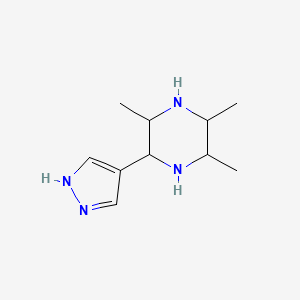 2,3,5-Trimethyl-6-(1H-pyrazol-4-yl)piperazine